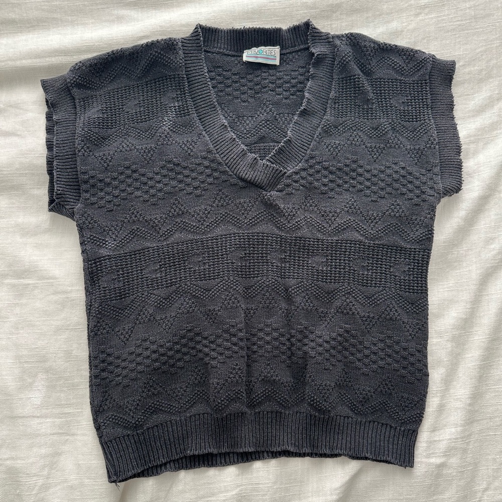 Vintage Favorites Black Sweater Top